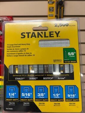 Stanley Silver Metal Staples Assortment